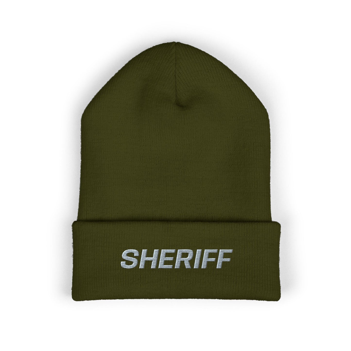 SHERIFF Gray Text Beanie