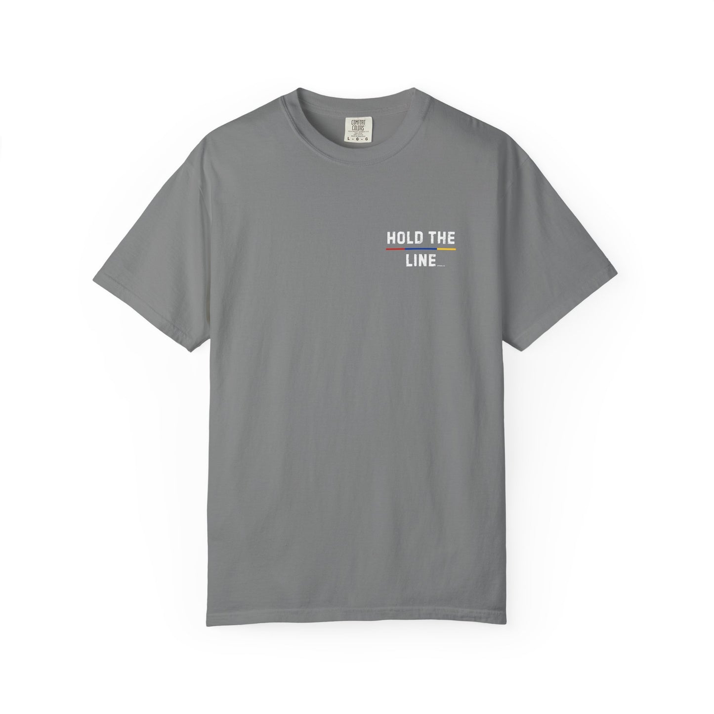 Calm Behind the Chaos – Comfort Colors Thin Red Line Bow Tee