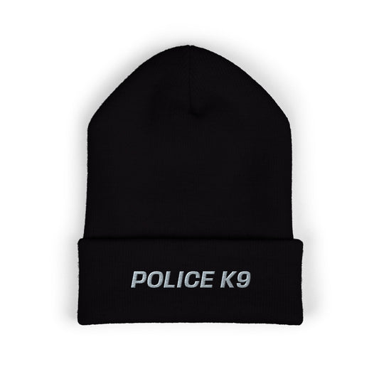 Police K9 Gray Text Beanie