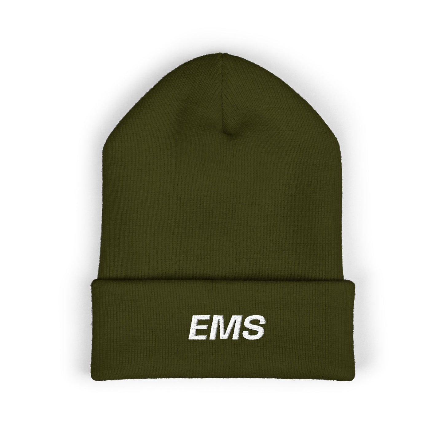 EMS White Text Beanie