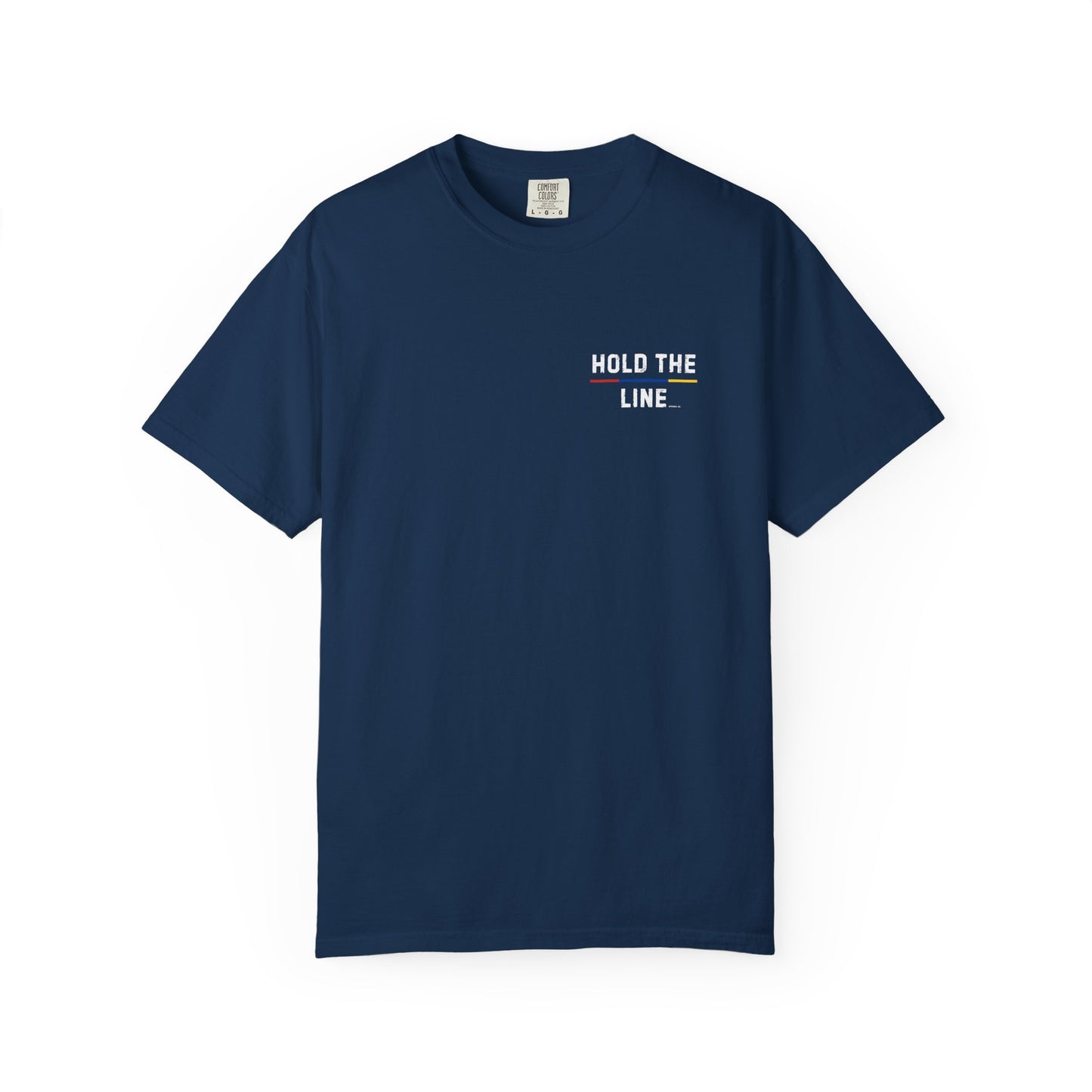 Calm Behind the Chaos – Comfort Colors Thin Gold Line Bow Tee