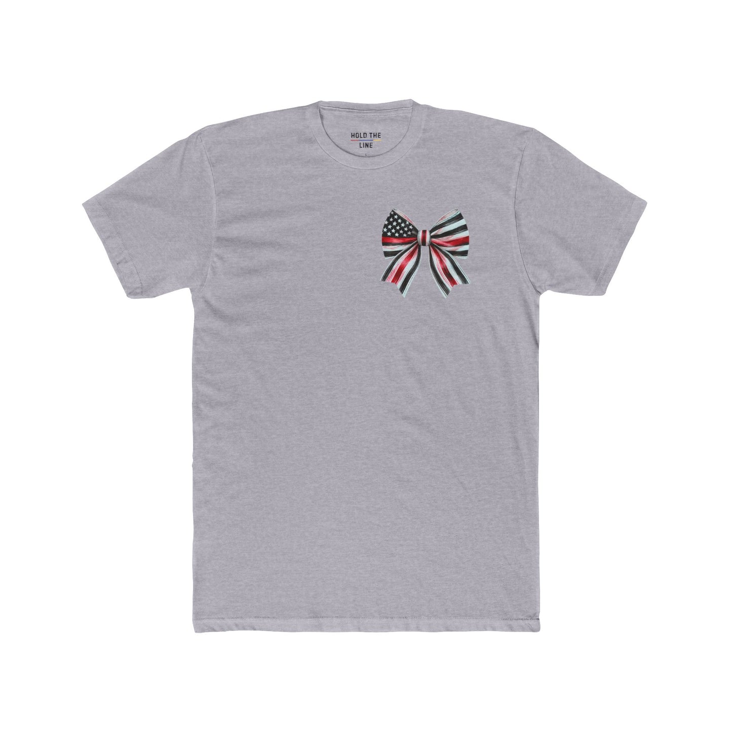 Calm Behind the Chaos – Thin Red Line Bow Tee