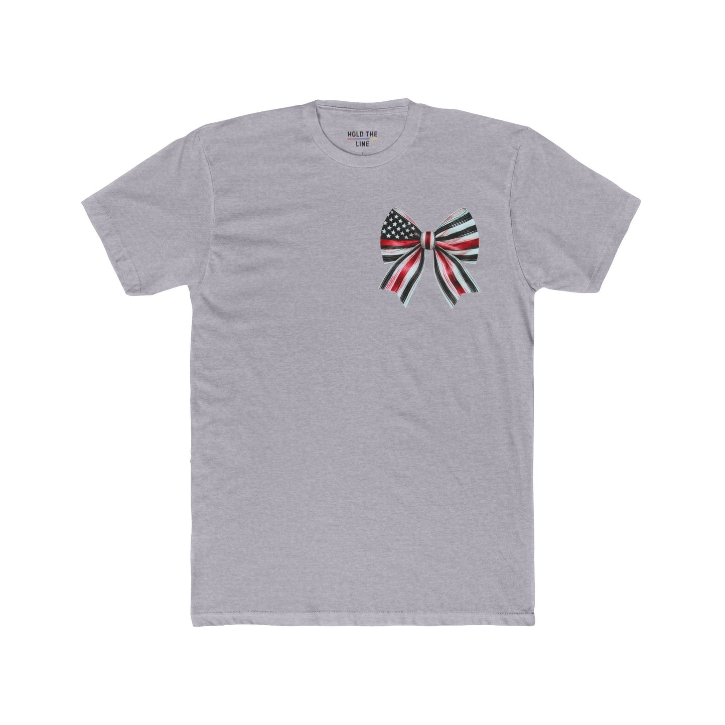 Calm Behind the Chaos – Thin Red Line Bow Tee