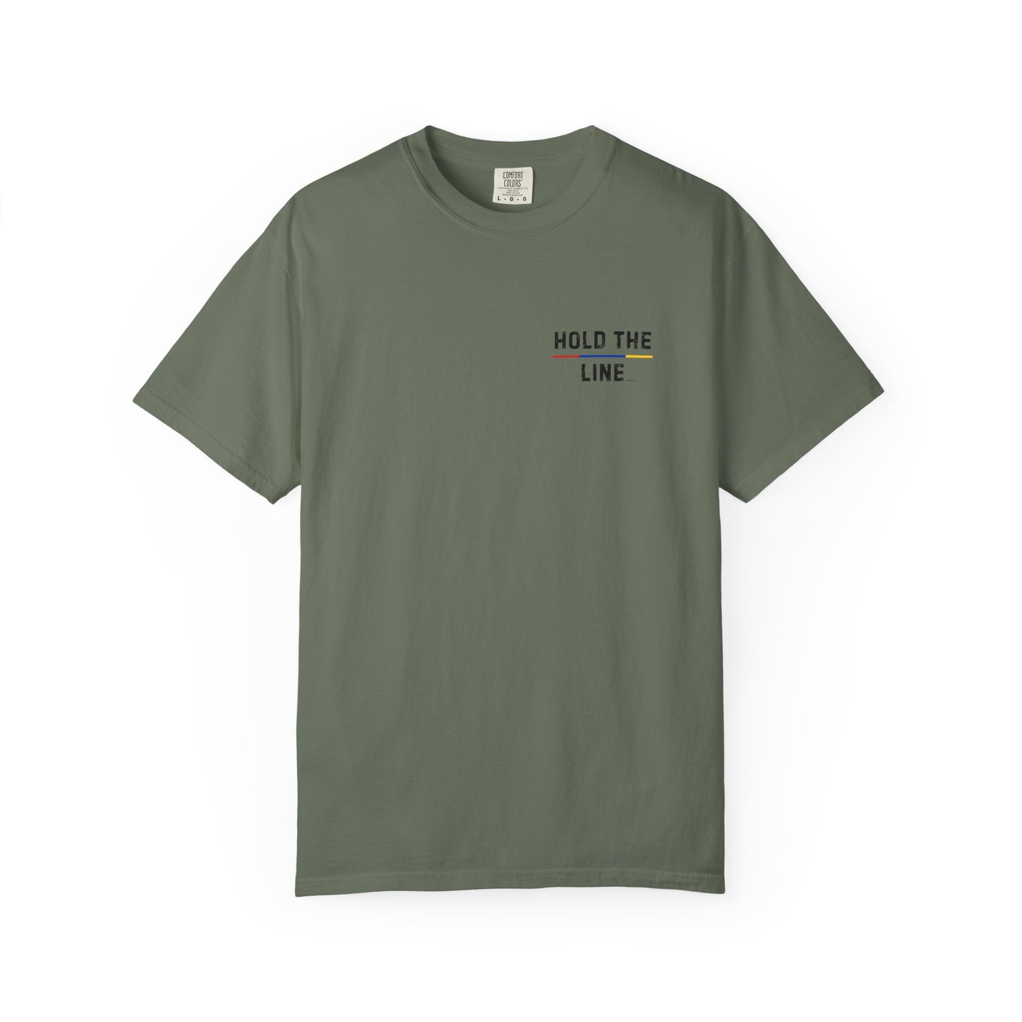 Calm Behind the Chaos – Comfort Colors Thin Red Line Bow Tee