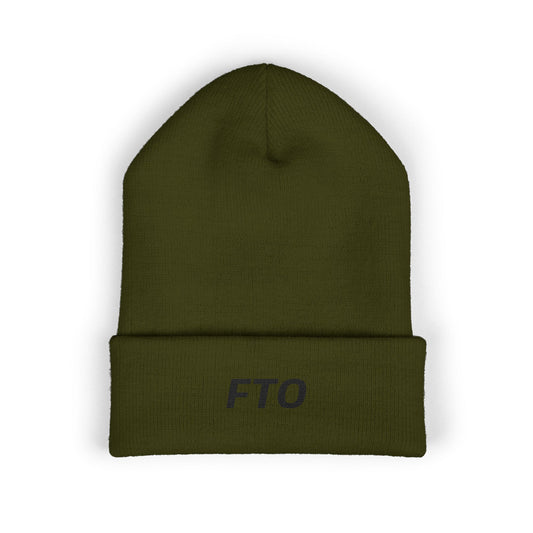 FTO Black Text Beanie