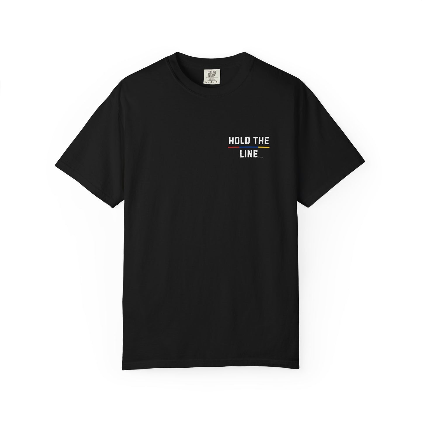Calm Behind the Chaos – Comfort Colors Thin Gold Line Bow Tee
