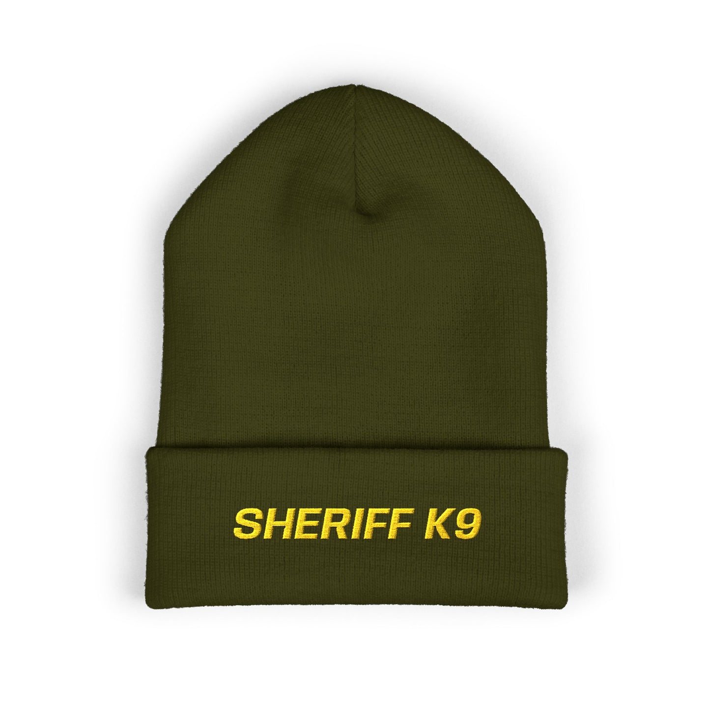 SHERIFF K9 Gold Text Beanie