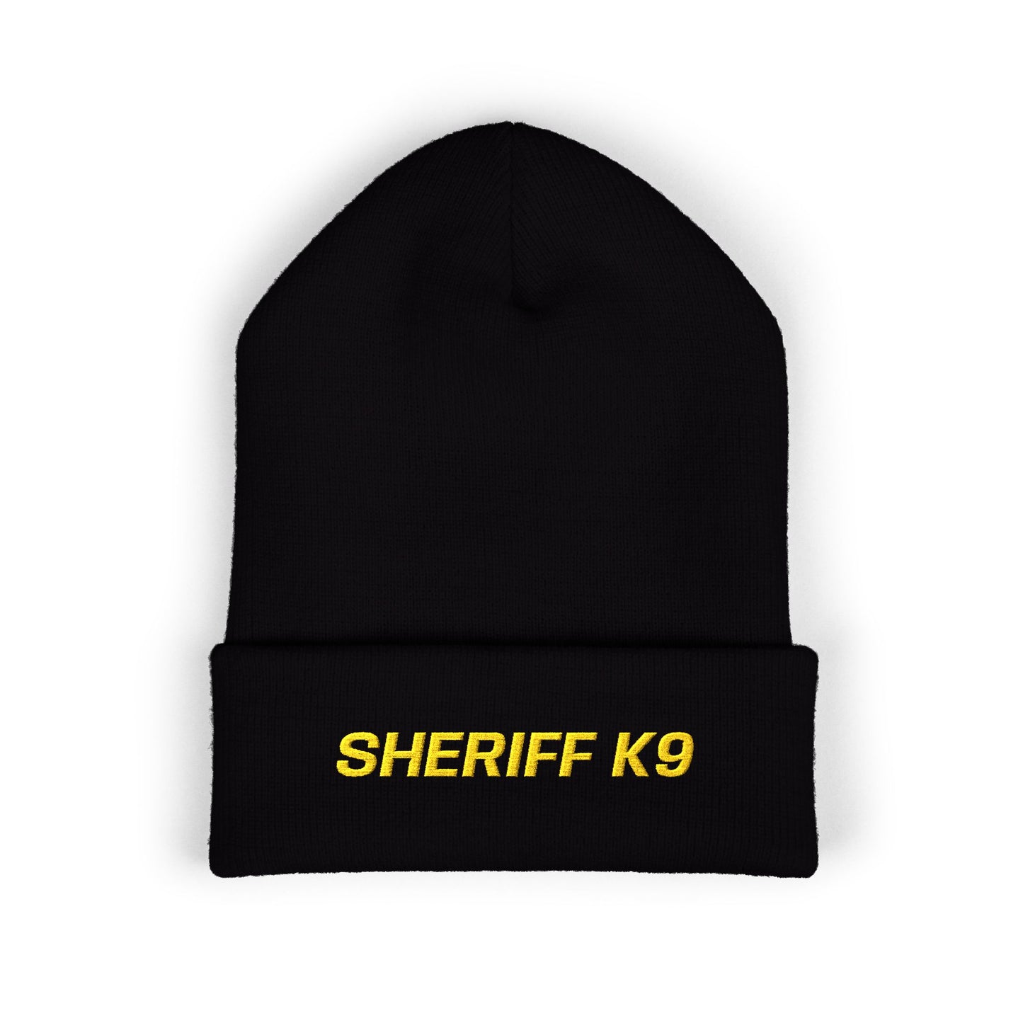 SHERIFF K9 Gold Text Beanie
