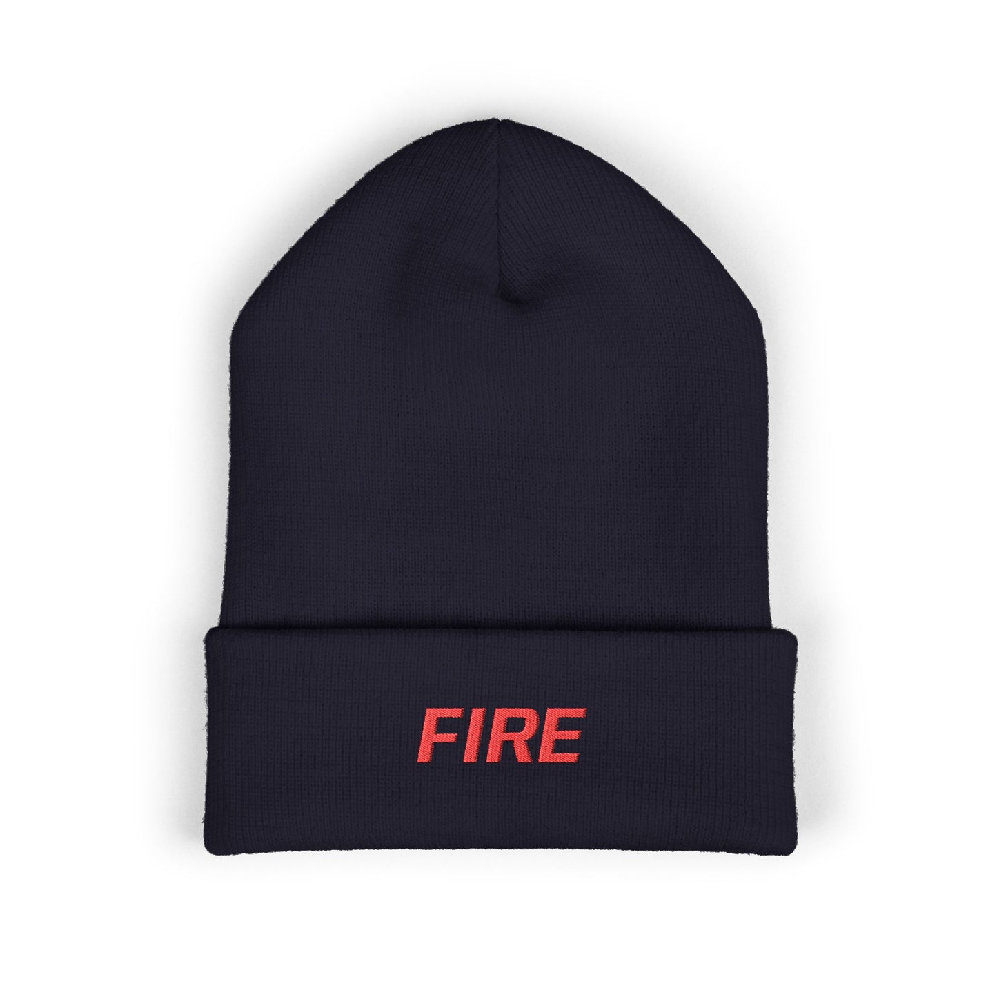 Fire Red Text Beanie