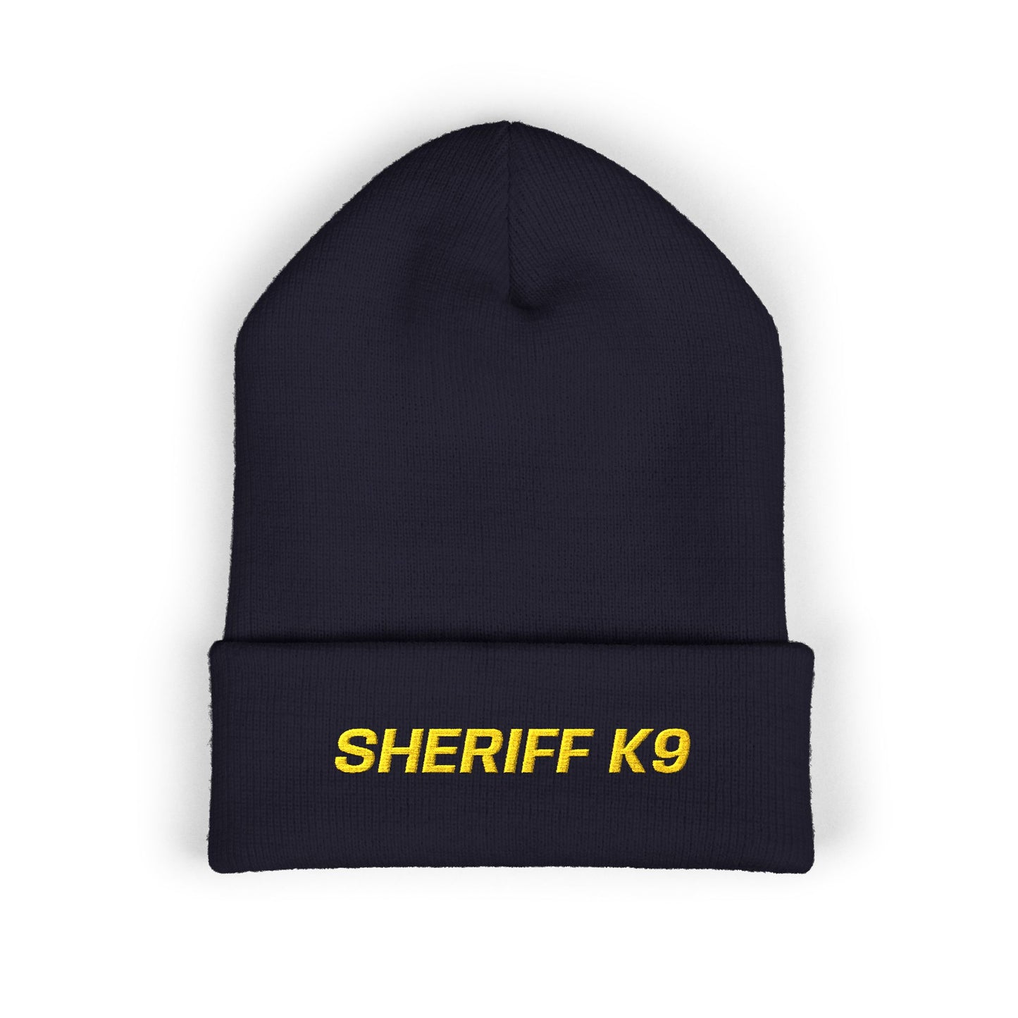 SHERIFF K9 Gold Text Beanie
