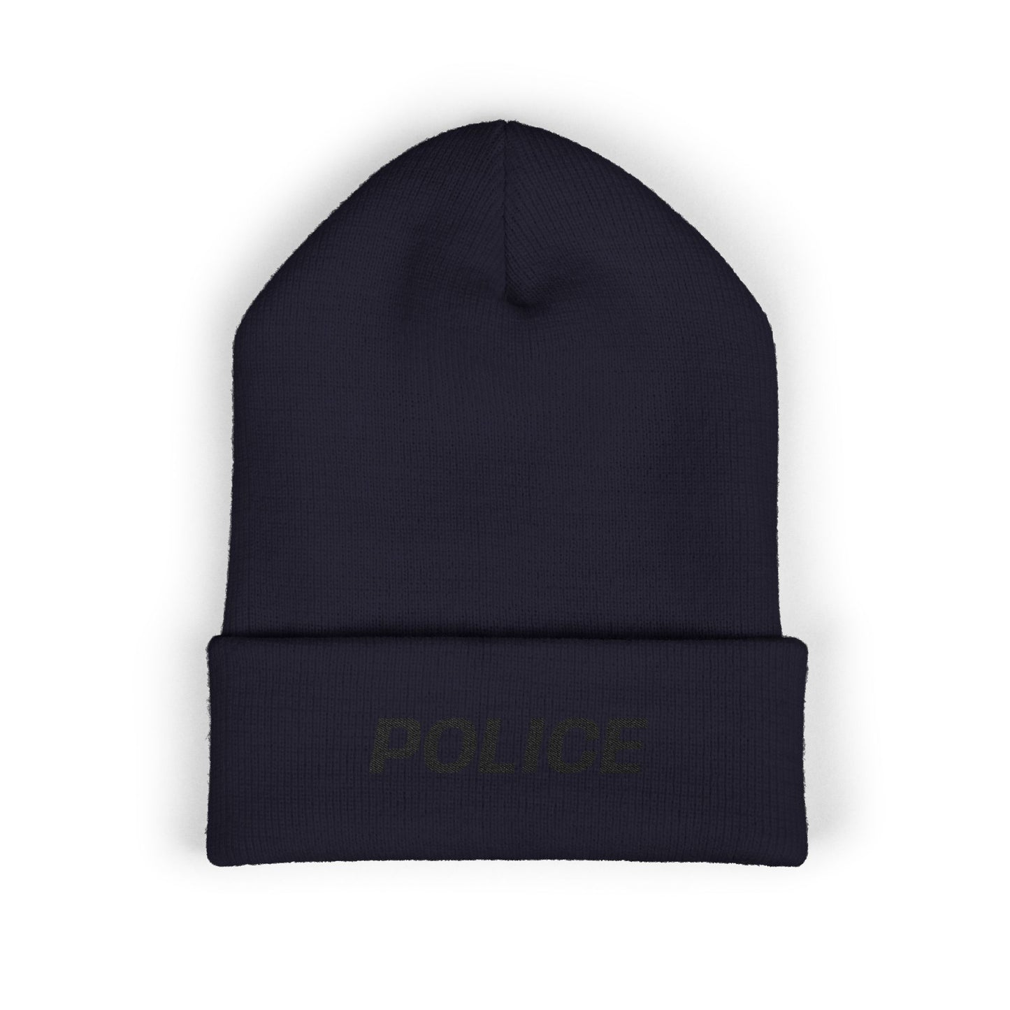 POLICE Black Text Beanie