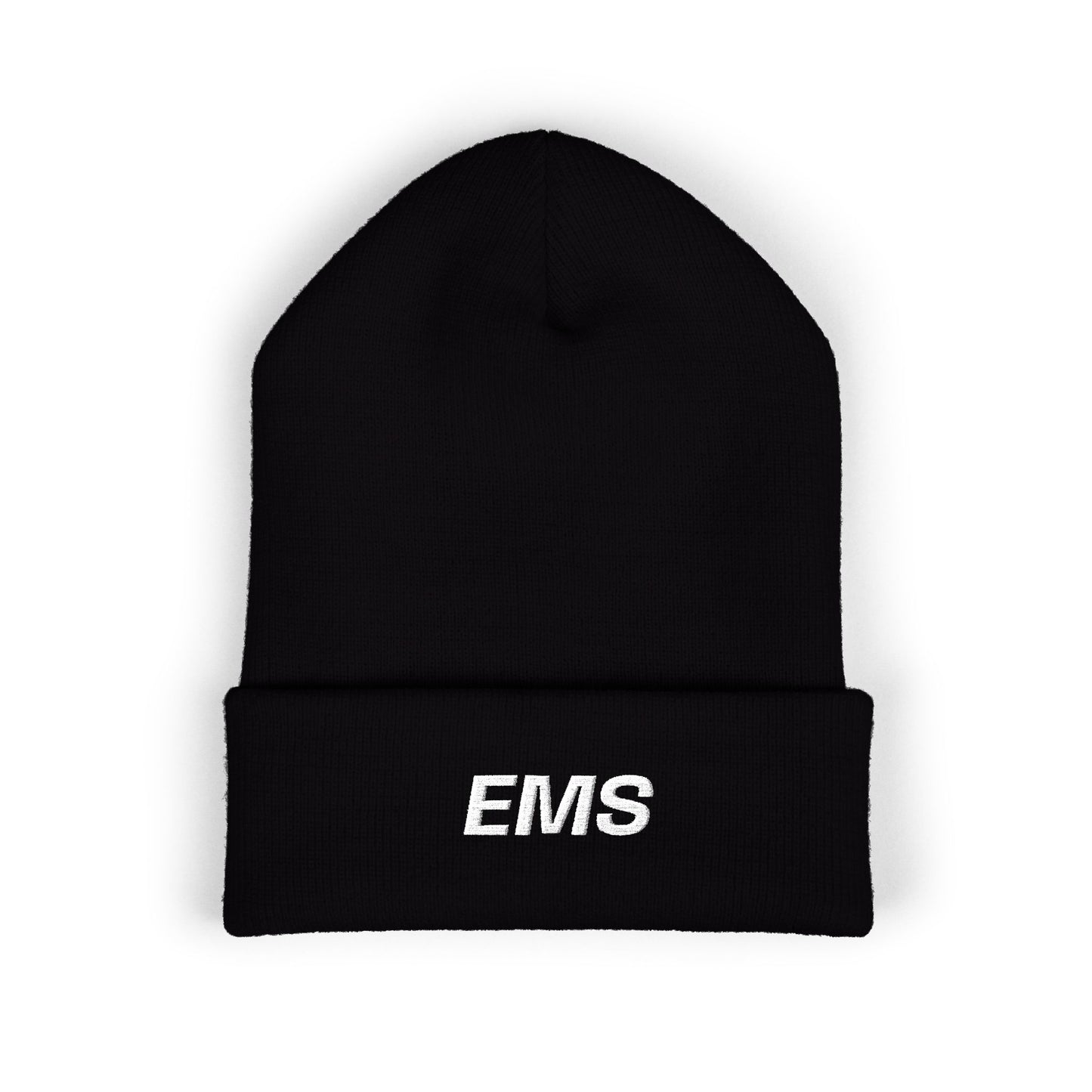 EMS White Text Beanie