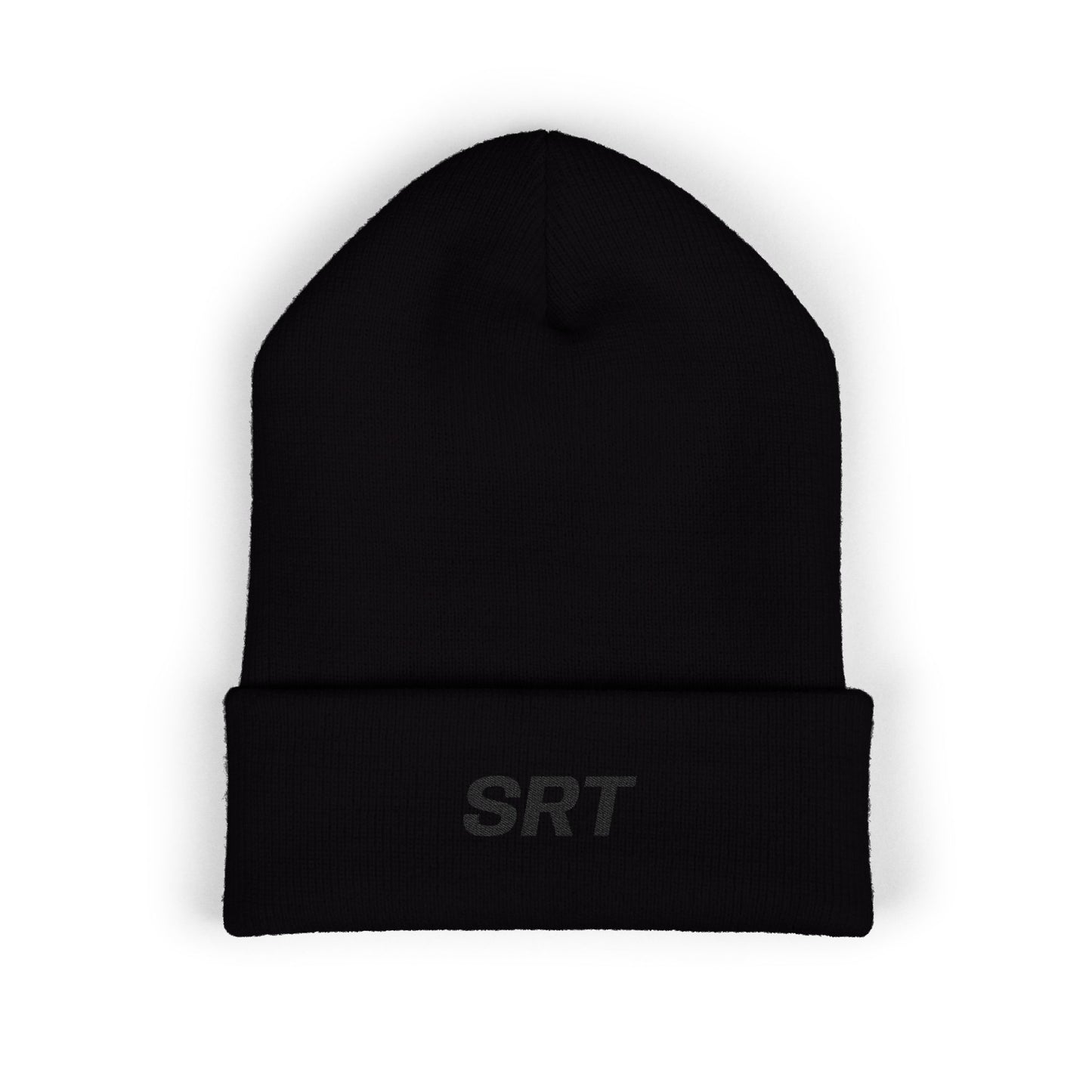 SRT Black Text Beanie