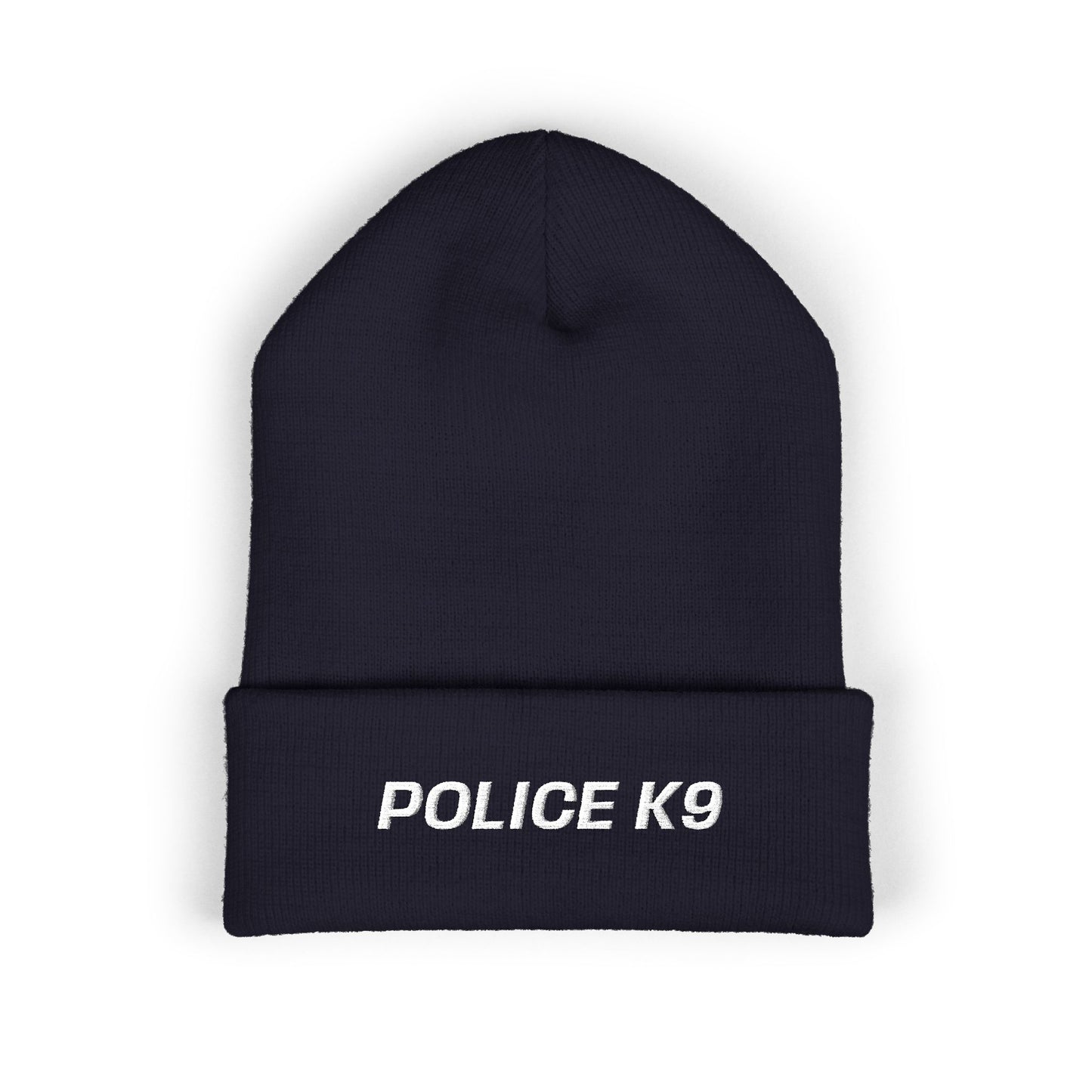 Police K9 White Text Beanie