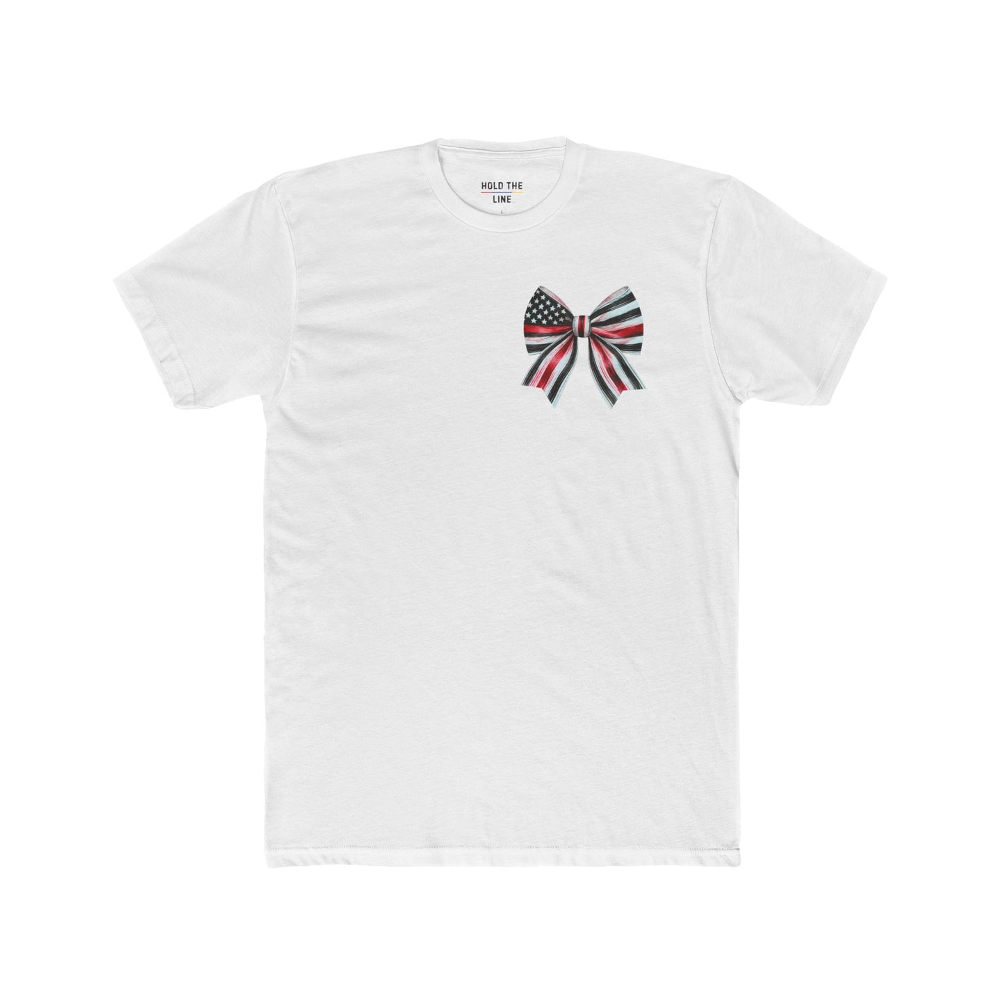 Calm Behind the Chaos – Thin Red Line Bow Tee
