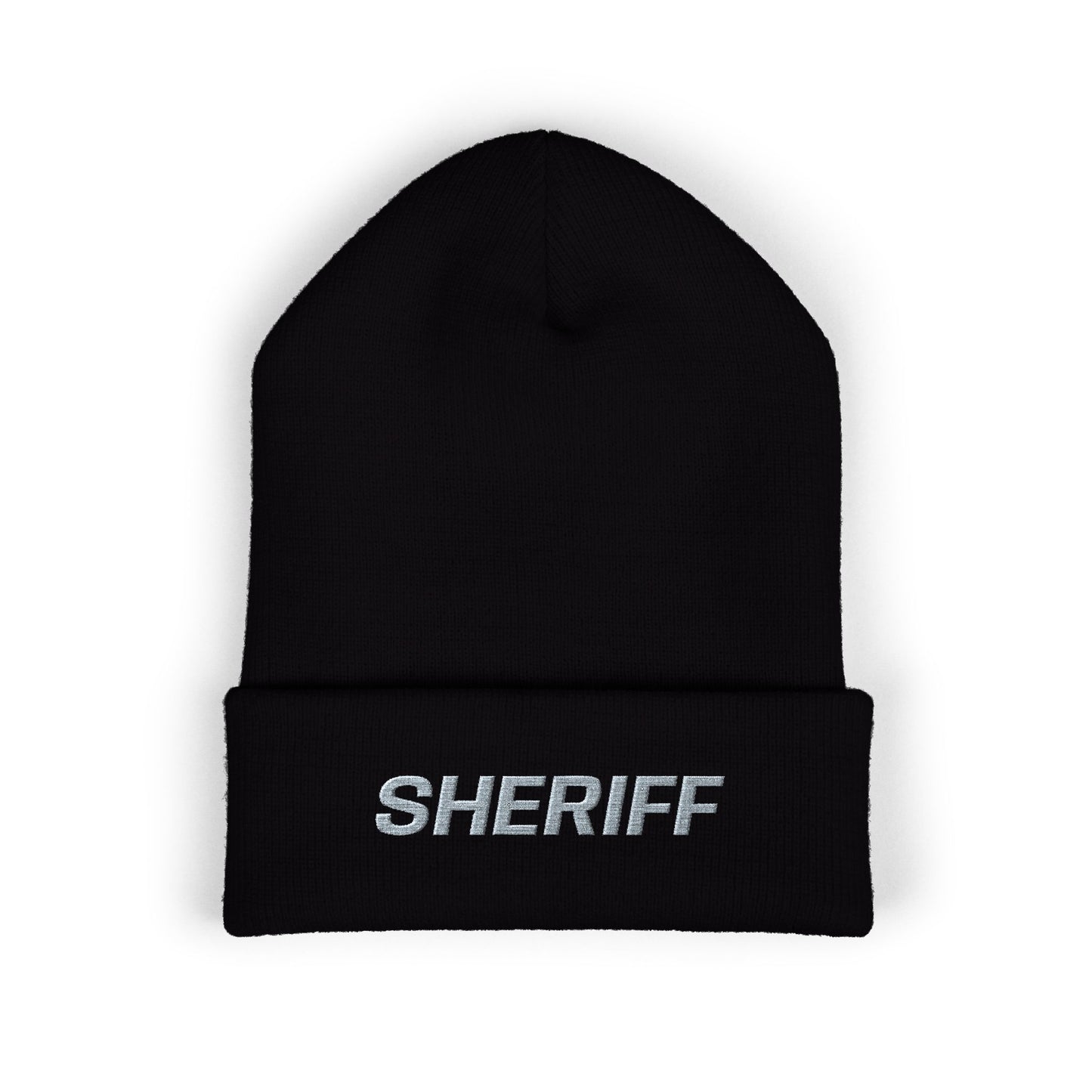 SHERIFF Gray Text Beanie