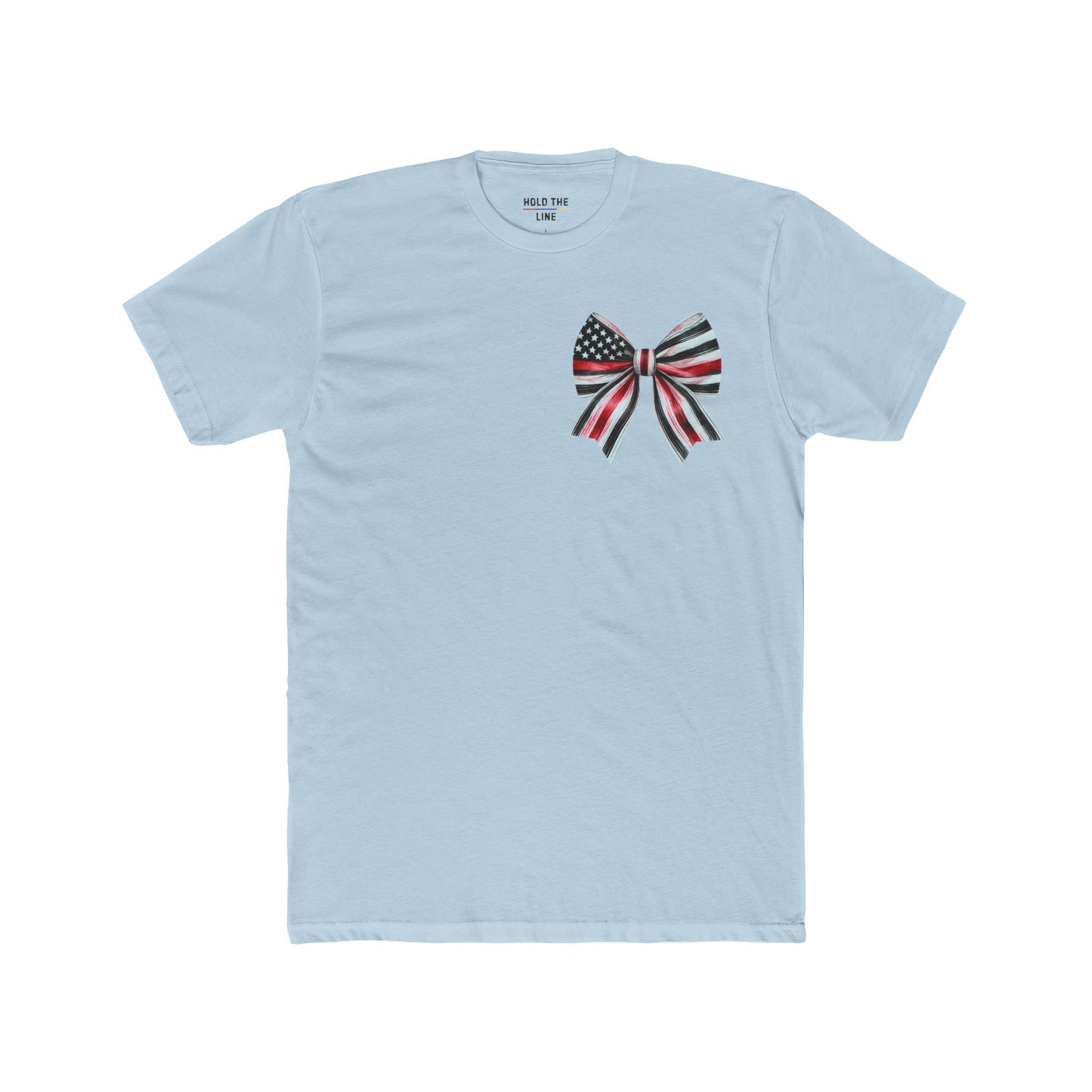 Calm Behind the Chaos – Thin Red Line Bow Tee