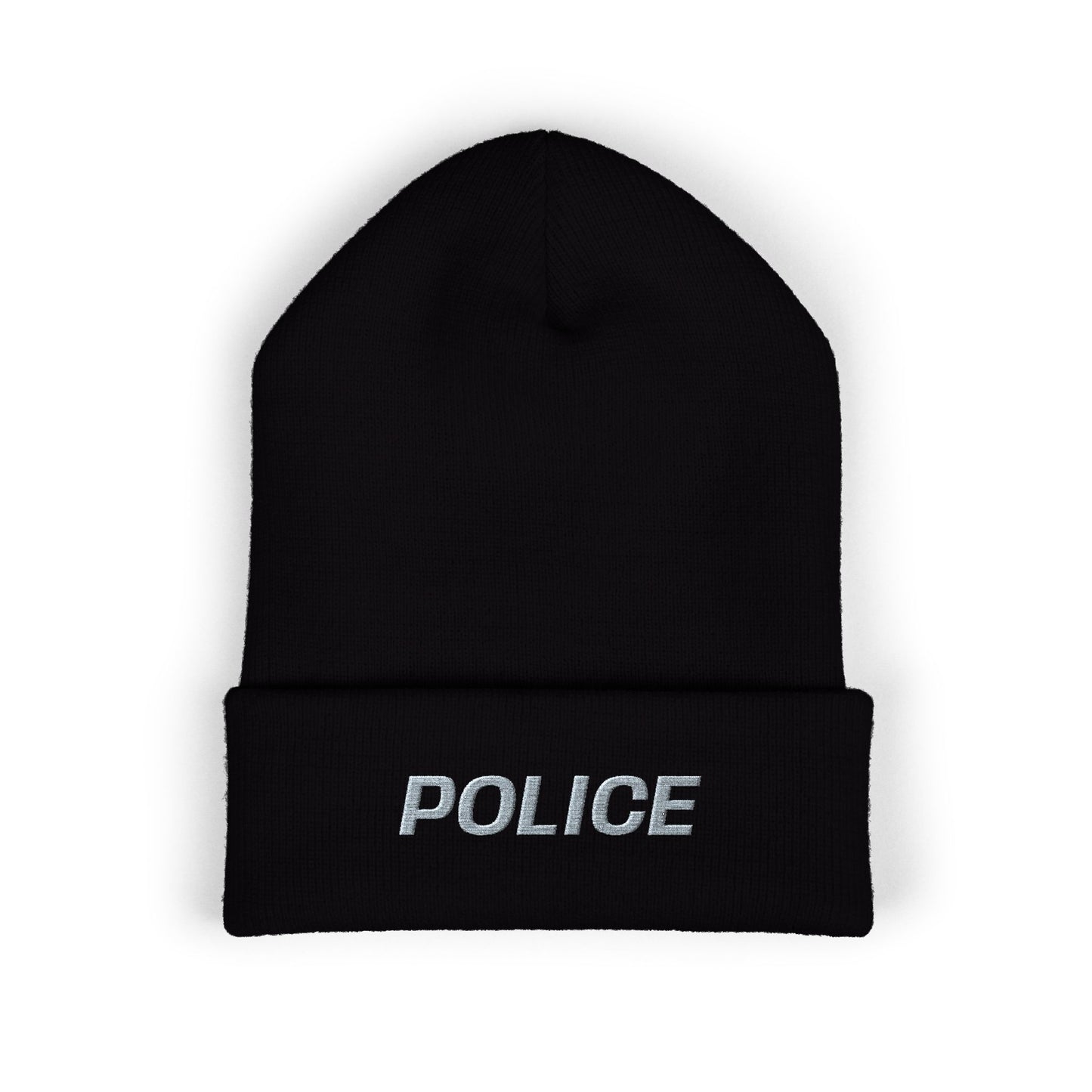 POLICE Gray Text Beanie