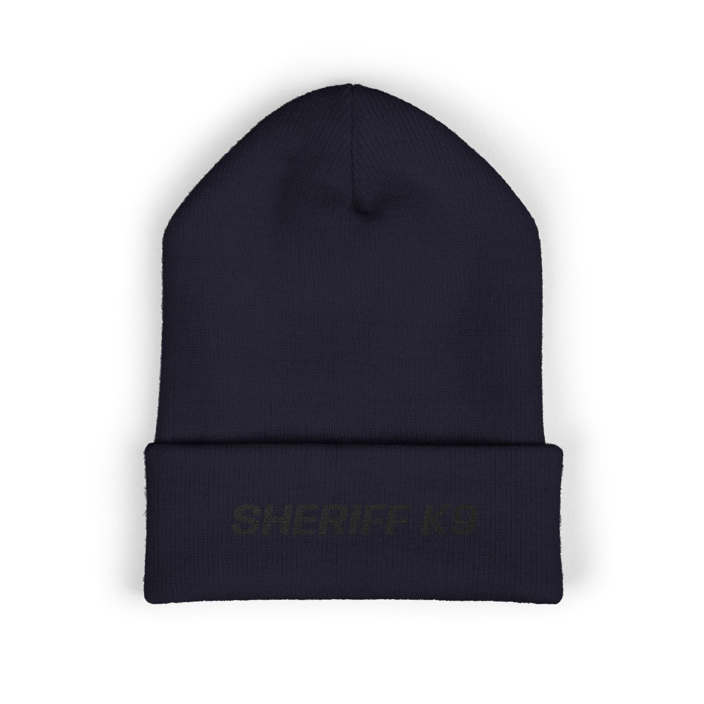 SHERIFF K9 Black Text Beanie