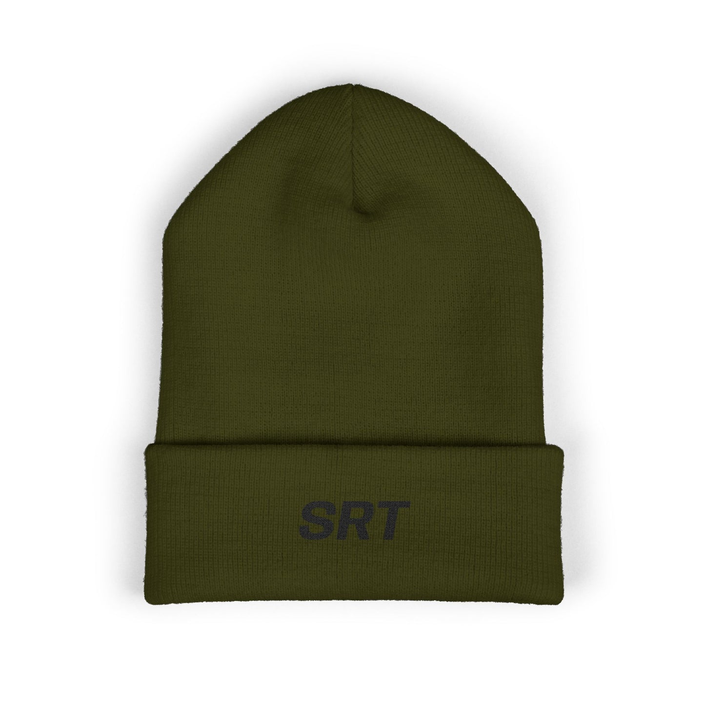 SRT Black Text Beanie