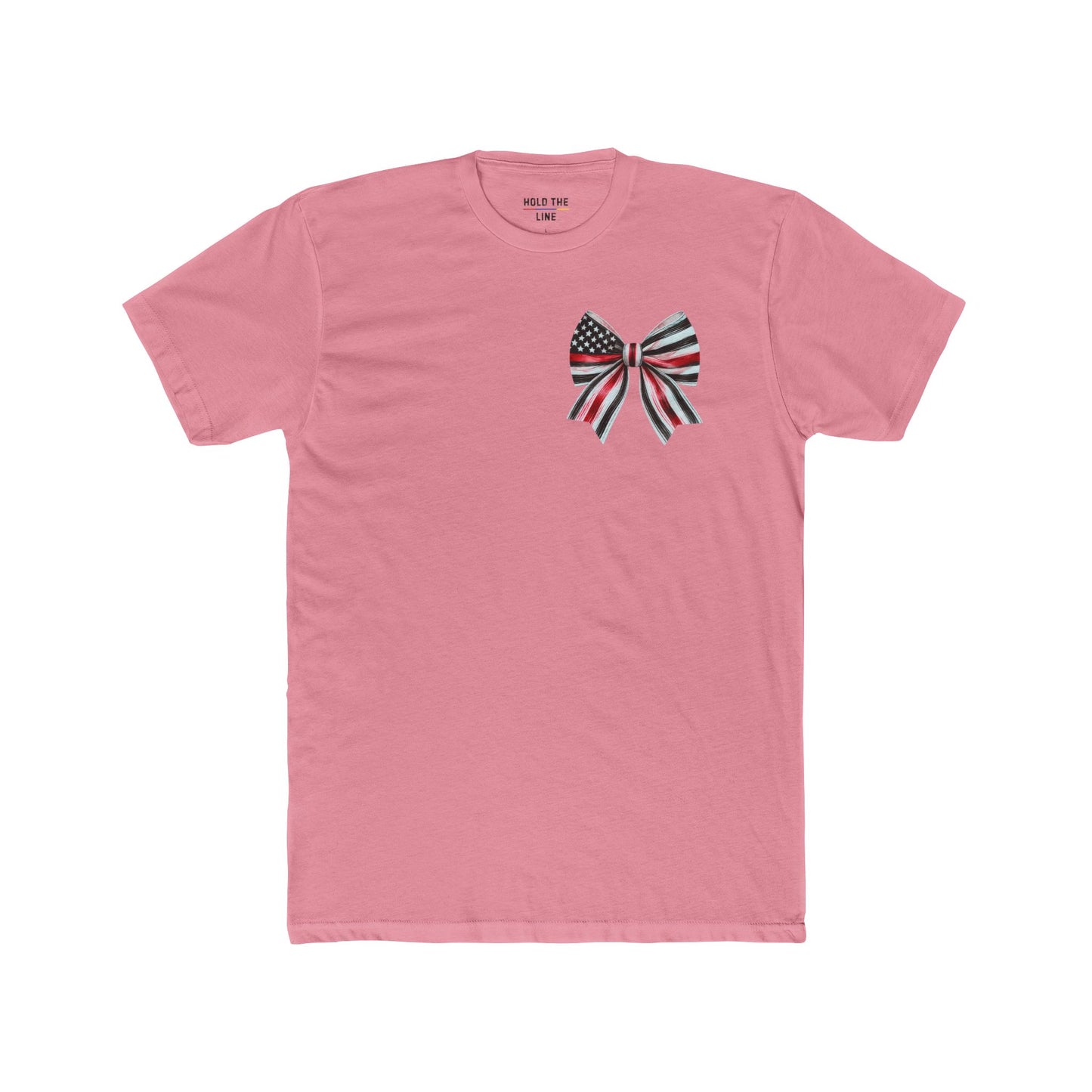 Calm Behind the Chaos – Thin Red Line Bow Tee