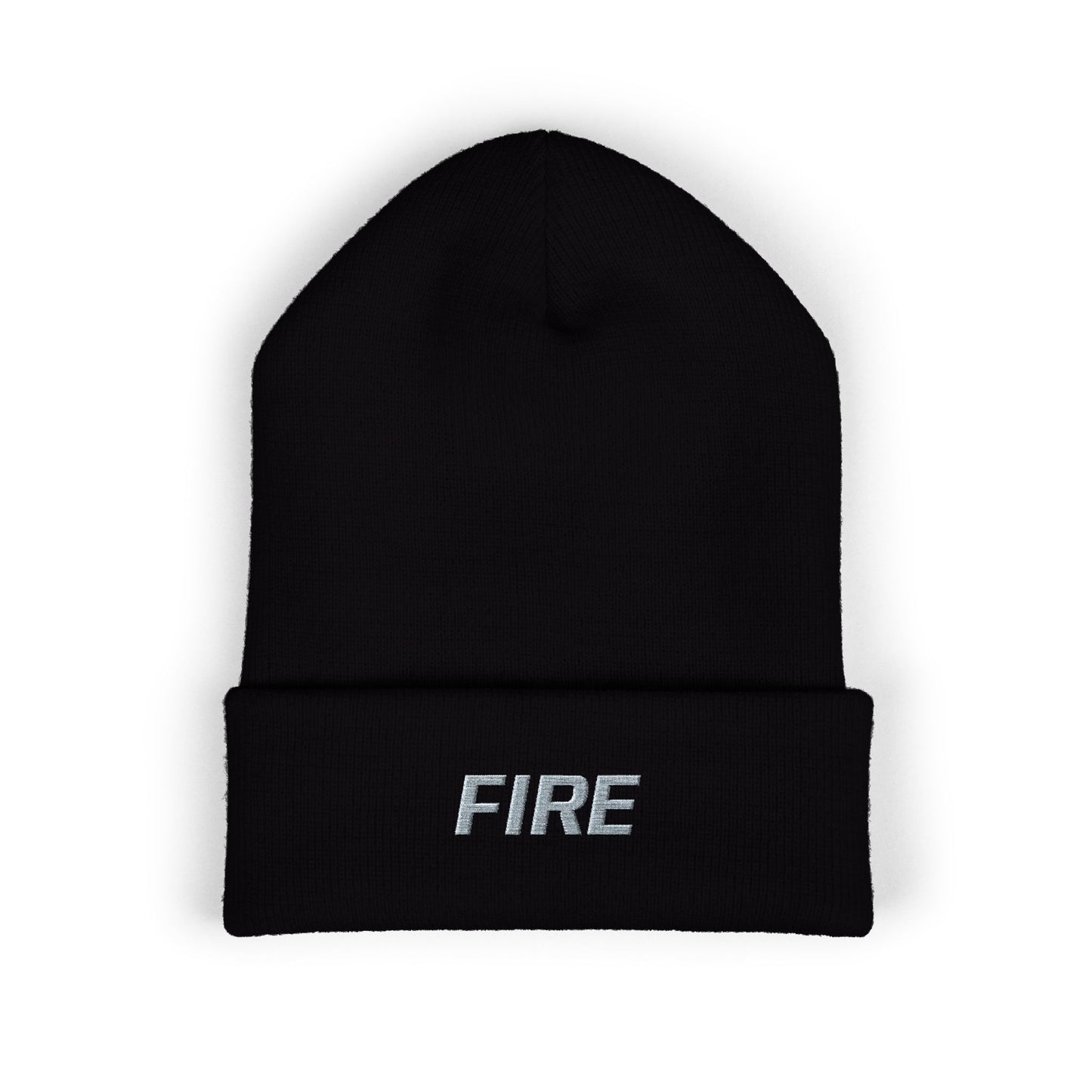 Fire Gray Text Beanie