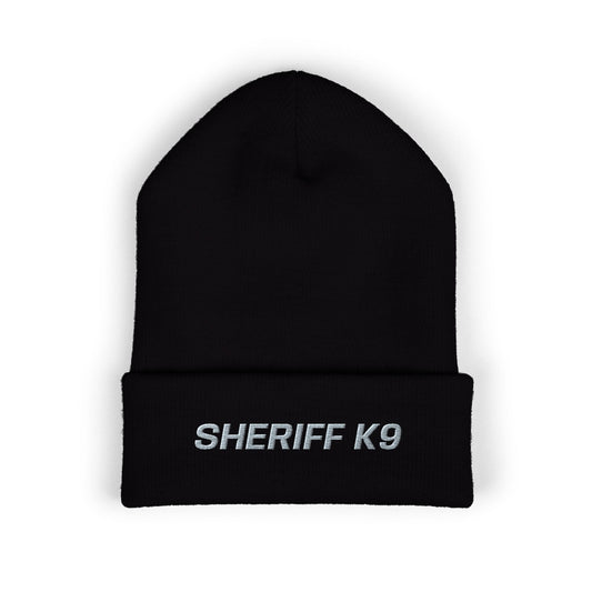 SHERIFF K9 Gray Text Beanie