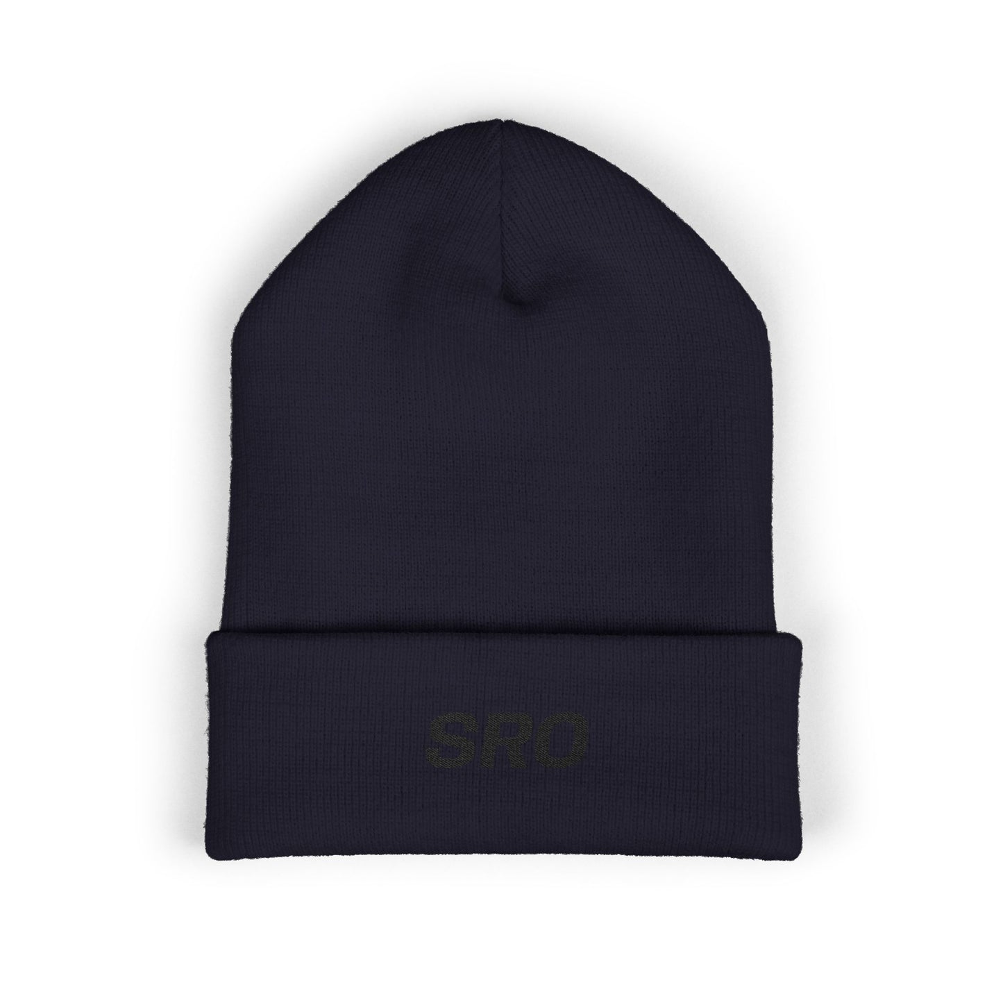 SRO Black Text Beanie